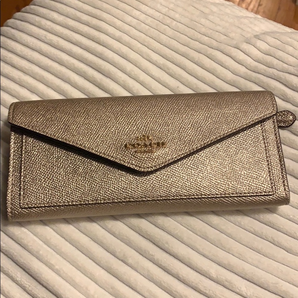 Gold COACH wallet